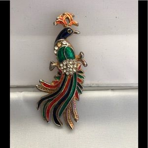 Cool Colorful VTG Peacock Pin